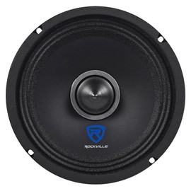 Rockville RXM64 6.5" Mid-Range Car Speaker, 150W Peak/75W RMS, 4 Ohm, CEA Compliant, Crossover, With Grille, Loud and Clear, Perfect for Car Audio