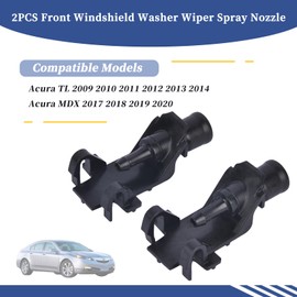 Getfarway Pair Front Windshield Washer Wiper Spray Nozzle 76810-TK4-A11 Compatible with Acura MDX 2017-2020 / TL 2009-2014 Black