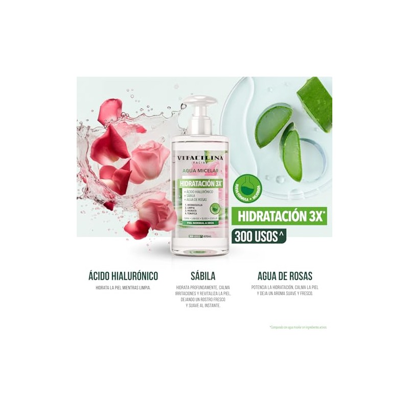 BIODERMA, Hydrabio H2O, Agua Micelar Dermatológica, Limpieza e Hidratación Profunda,