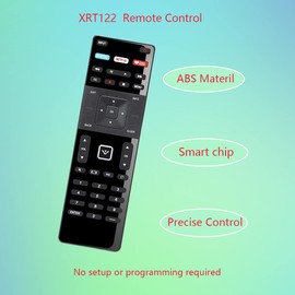 GHUST XRT122 Replacement Remote Control for VIZIO Smart TV D24-D1 D28H-D1 D32-D1 D32H-D1 D32X-D1 D39F-E1 D39H-D0 D43D2 D50F-E1 D50U-D1 D55-D2 D55F-E0 D5SF-E2 D55U-D1 D55F-E2