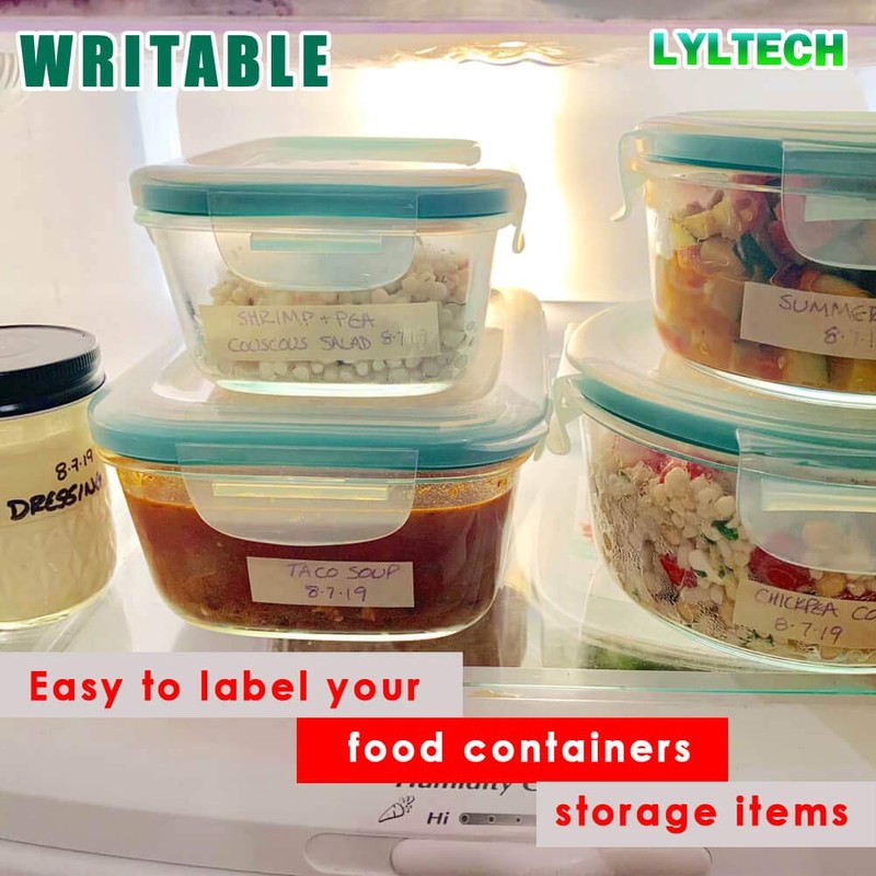 Freezer Tape 3 Rolls,Crepe Paper,Removable Labels,Writable Surface,Easy to Tear, Working