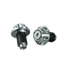 POSH FAITH Motorcycle Accessories Handlebar End Grip End Cap (Outer Diameter 35.5mm) Fits Handlebar Inner Diameter 14-19mm Silver 031077-03-10 Bar End Cap