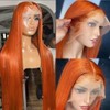 20 Inch Ginger Orange 13x4 Lace Front Wigs Human Hair
