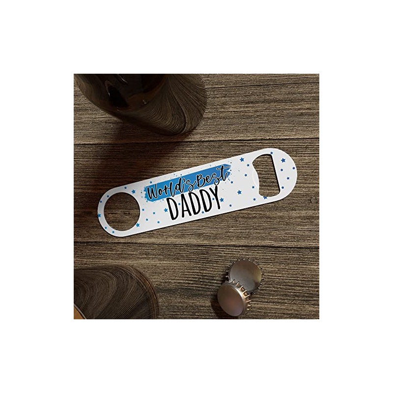 BB3 Bottle Opener for Dad, World's Best Daddy, Bar Blade,