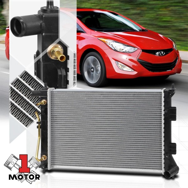 Motor-1 Aluminum Core Cooling Radiator OE Replacement for 11-13 Elentra/Coupe