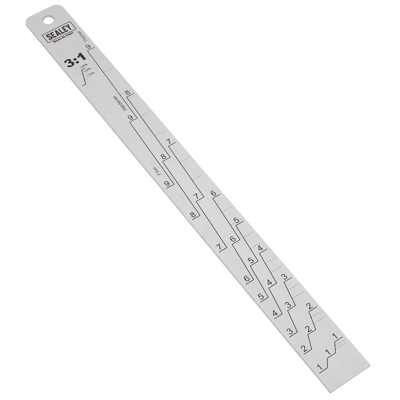 Sealey Paint Measuring Stick, Aluminium, 1:1/3:1 - PA07