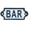 Bar Cast Iron Sign Plaque Door Wall House Gate Post