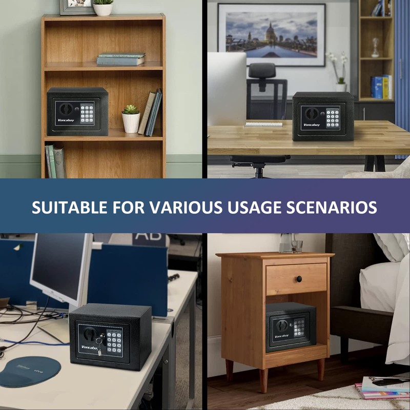 Voncabay Money Safe Box for Home with Sensor Light &