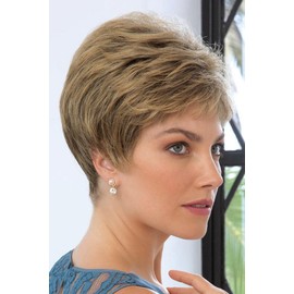 Noriko Bundle - 3 items: Pam, Chiffon Scarf, Black Wig Cap Liner, Color Chosen: Golden Brown