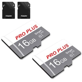 Bliksem Paquete de 2 Tarjeta de Memoria de 16 GB con Adaptador SD, Tarjeta SD de Alta Velocidad, Tarjeta TF, UHS-I C10 A1, para Tablet, Teléfono Celular, Cámara, Audio de Coche (TF183 16 GB)