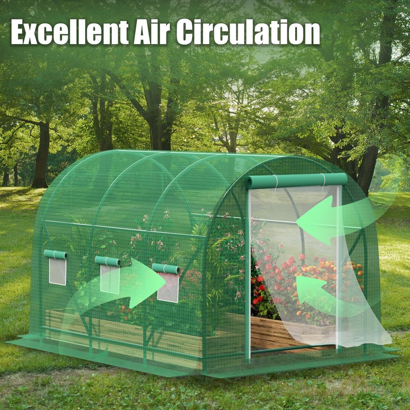10×7×7 FT Greenhouses for Outdoors Heavy Duty, Large Walk in