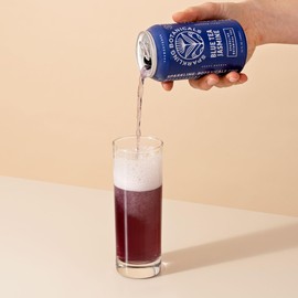 Rishi Tea Blue Tea Jasmine Sparkling Botanicals Sparkling Water - Organic, Unsweetened, Zero Added Sugar, Caffeine Free, Real Plants, Virtus Botanicals - 12 oz (Pack of 12)