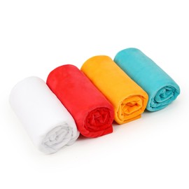 kullaloo Minky Fabric | Bundle: 4 Precut Pieces Solid Minky Plush Fabric for Sewing | 39.5x29.5 Each | for Plushies, Baby Blankets, Pillows, Dog Beds, Apparel | Indian Summer Colors Fabric Pack