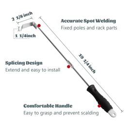 Ash Tool and Ash Pan fit Big Size Green Egg,Stainless Steel Grill Cleaning Tools Set for Big Green Color Egg Primo and Other Charcoal Kamado Stove