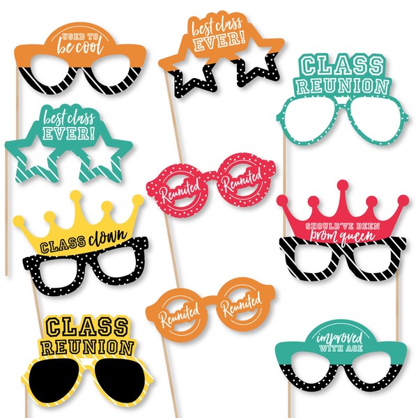 Big Dot of Happiness Class Reunion Glasses - Paper Card