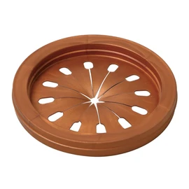 Belca SP-204DT Antibacterial Copper Ion Drain Lid Chrysanthemum Cracking Rubber Replacement Copper Powder For Diameter 5.7 inches (14.5 cm) Diameter 5.7 inches (14.4 cm) x Height 0.7 inches (1.7 cm), Bronze/Black, Made in Japan