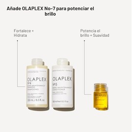 Olaplex - Kit de lavado y brillo para el cabello: N°.4, 5, 7, set de champú y acondicionador | Limpia, hidrata y controla el encrespamiento hasta 72 h