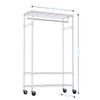 IZEUK Heavy Duty Rolling Garment Rack with 3 Adjustable Wire