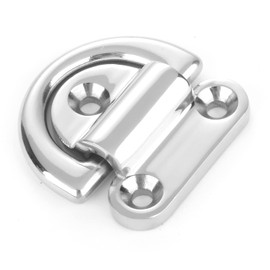 9Tong Mast Plate Deck Plate Foldable Eye Plates Stainless Steel Strong Ceiling Eyelet Plate Hook Heavy Duty Steel Lashing Eye Plate D Ring Marine Pad Eye Deck Fittings for Boats SUS316 6 mm 1/4 Inch