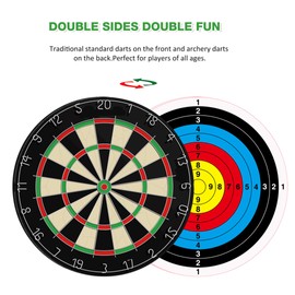 Double Side Magnetic Dart Board for Boys Girls Kids with 14pcs Magnetic Darts for Indoor Party Games