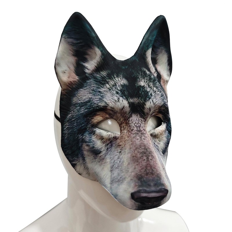 Qianly Wolf Head Mask Wolf Cover for Fancy Dress Party
