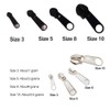 8 PCS Zipper Repair Kit Spare Zipper Pull 4 Sizes