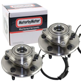 MotorbyMotor 515113 Front Wheel Bearing and Hub Assembly with 5 Lug fits for Dodge Ram 1500 Low-Runout OE Directly Replacement Hub Bearing w/ABS (2 Pack)