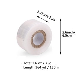 Liaogo Liaogo Grafting Tape Grafting Film for Plants, 2 Pack Stretchable Garden Grafting Tape Plants Repair Budding Tapes for Floral Fruit Tree and Poly Budding Tape