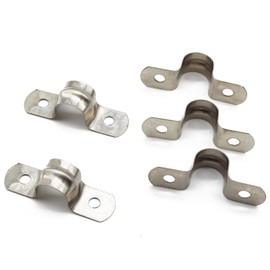 Lamvbls 50 PCS M12 1/2 inch Two Hole U Tube Strap Clamp, Stainless Steel U Clamp bracket Pipe Clamp