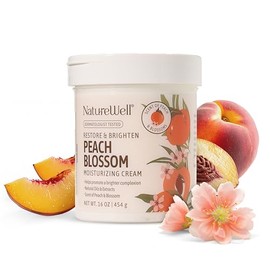 Crema hidratante restauradora e iluminadora Peach Blossom para rostro y cuerpo, con extracto de melocotón, niacinamida y ácido hialurónico, que promue