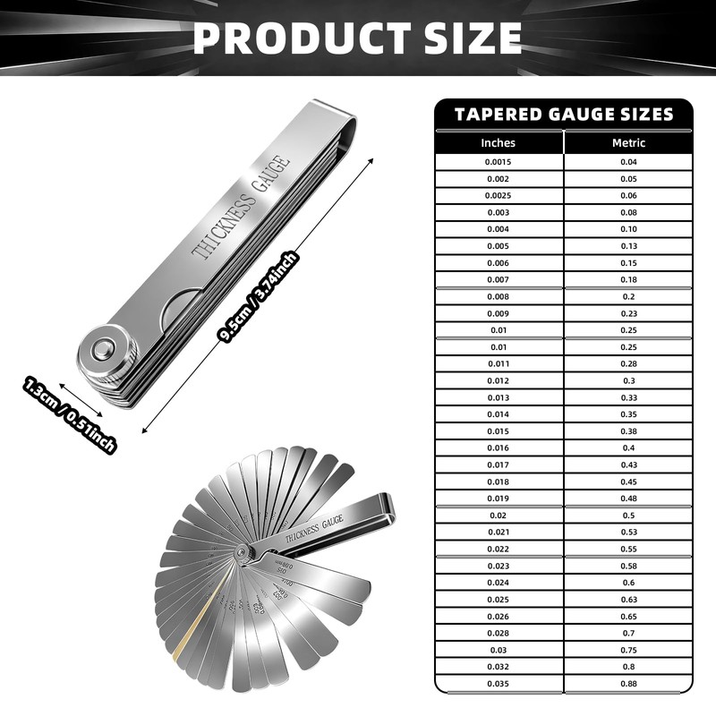 Fillet Weld Gauge Set for Professional Welding Inspection 7 Pcs