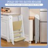 Foldable Toddler Kitchen Tower with Safety Rail, 3-Level Height Adjustable