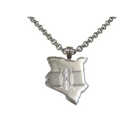 Kenya Map Shape and Flag Design Pendant Necklace