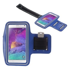 DFV mobile - Neoprene Arm Cover Armband Sport Running Bike Walking Cycling Gym for BQ 6040L MAGIC (2020) - BLUE