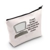 G2TUP Nurses Makeup Bag Nurse Week Gift ICU ED Nurse Meme Gifts Med Surg Nurse Neuro Nurse Zipper Bag (Monitor CA)