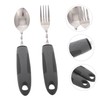 OATIPHO Adaptive Utensils Set for Elderly Bendable Ergonomic Cutlery with