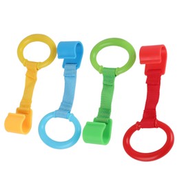 Baby Training and Balance Rings, 4 Pack, Heat Resistant, Portable, for Cribs and Playpens, ABS Plastic and Fabric, 0-18 Months