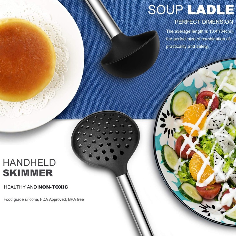 BESTZMWK Kitchen Utensil Set-Silicone Cooking Utensils-33 Kitchen Gadgets & Spoons