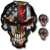 Decals by Haley 3X THIN RED LINE USA AMERICAN FLAG