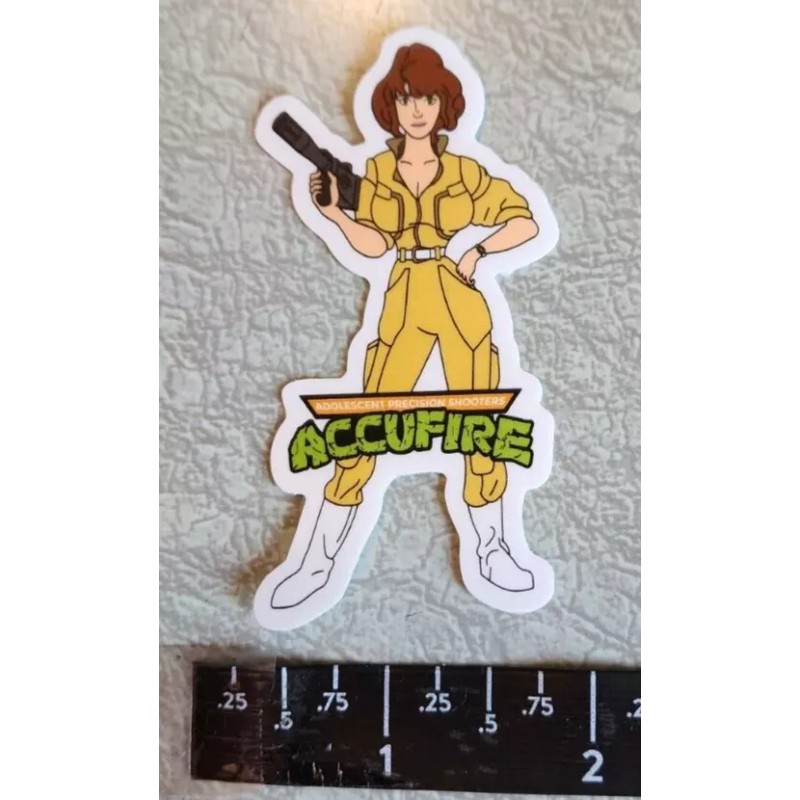 Accufire Adolescent Precision Shooters April O'Neil Vinyl Decal Sticker