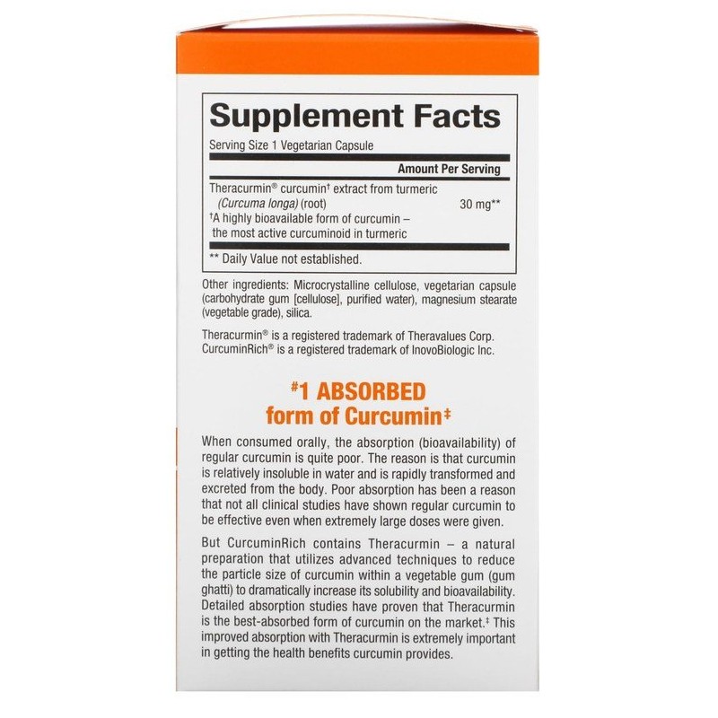 CurcuminRich Terracumin Veggie Capsules 120 tablets / 커큐민Rich 테라큐민 베지캡슐