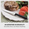 Rada Cutlery Utility Steak Knife, Black Handle, Pack of 6