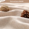 Awellife 84 Inch Extra Long Beige Linen Shower Curtain Set