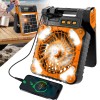 Unbranded Solar Camping Fan Rechargeable Battery Operated Fan 4 Speeds