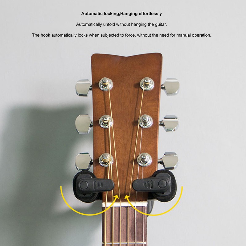 Automatic Lock Guitar Wall Mount Hanger Gravity Lock Instrument Hanger