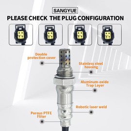 Sangyue 4PCS Oxygen Sensor 1 & 2 for 2011-2018 Ram 1500 2500 3500 4000 3.6L/3.7L4.7/5.7L Upstream + Downstream