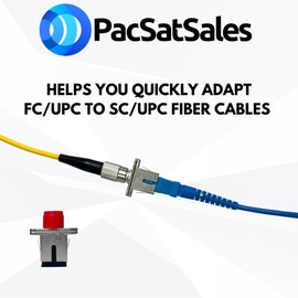 PacSatSales - FC to SC Fiber Optic Adapters - 5 Pack - FC/UPC to SC/UPC Fiber Adapters Allow You to Easily Adapt Any Single-Mode Simplex or Duplex Optical Cables