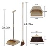 Broom and Dustpan Set Upright Self-Cleaning Sweeping Standing Set Use