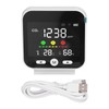 White Smart Air Quality Monitor LCD Screen WIFI CO2 Temperature