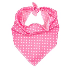 Dog Bandana Pastel Polka Dot Pet Accessory Tie Up Dog Bandana for Small Medium Large Dogs (Pink, Medium)